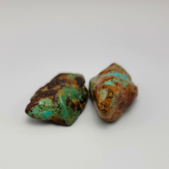 Natural Royston Pilot Mountain Fox Blue Gem Turquoise Polished 2 Specimen Nugget - Picture 2 of 12
